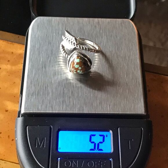 Royston Blue Horizon Turquoise Sterling Silver Arrow Ring Size 7 - Picture 7 of 9